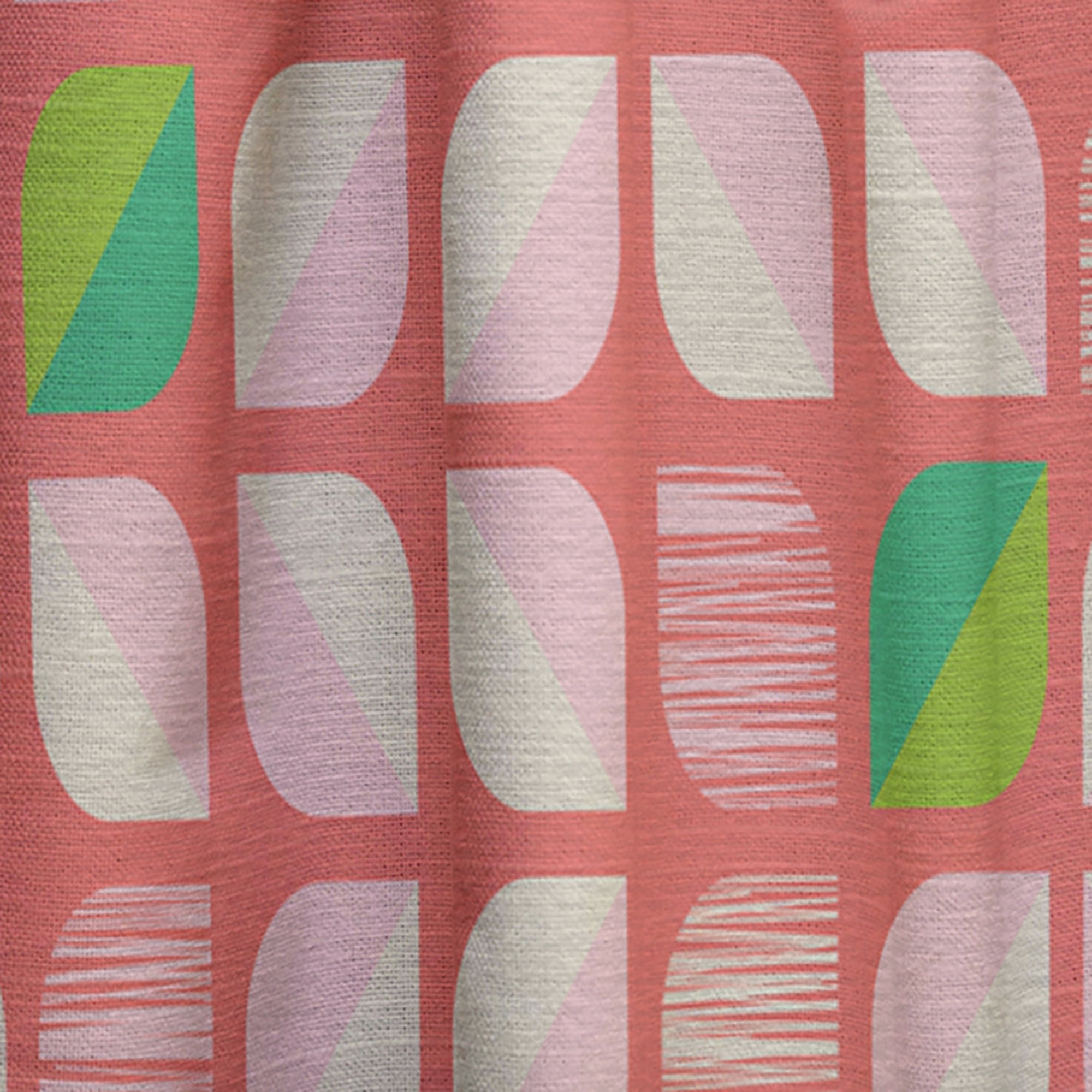Designart 'Abstract Geometric Retro Pattern III' Mid-Century Modern Curtain Panel