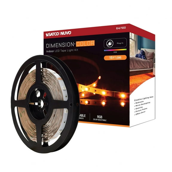 Nuvo Lighting - Dimension Color - 14W LED Tape Light with Plug Connection In