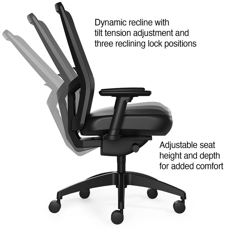 Staples Workplace Series 500 Vinyl & Mesh Task Chair Black Adj