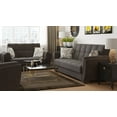 thumbnail image 5 of Ottomanson Origins Air Sleeper Loveseat, Brown Microfiber Fabric, 5 of 8