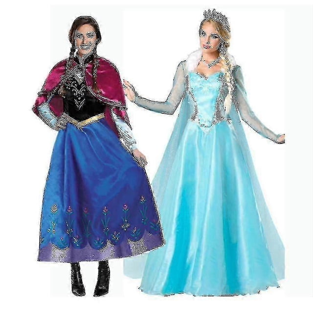 Disfraz de princesa Anna y Elsa para adultos, disfraz navideño de Boris