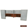 GOF 2 Person Workstation Cubicle (5.5’D x 13’W x 5’H-W) / Office Partition, Room Divider (60"H-W Cubicle with Desk, Dark Cherry)