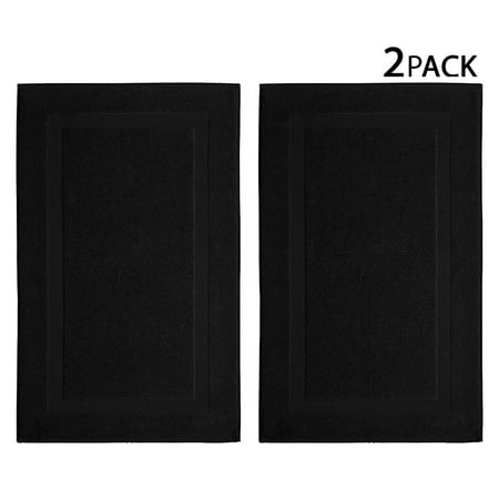 Brick Bath Mat Cotton Craft 2 Pack Bath Mat Black 100 Ringspun Cotton Tub Mat 21x34 Oversized 21x34 Heavy Weight 1000 Grams 2 ()
