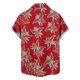 thumbnail image 4 of Ceisia Men's Tropical Leaf Print Short Sleeve Button Down Hawaiian Shirt for Beach Vacation Wine S Gifts, 4 of 7