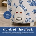 thumbnail image 5 of COOK WITH COLOR Rice Cooker, 6-Cup with Tempered Glass Lid, Floral Blue, 5 of 8