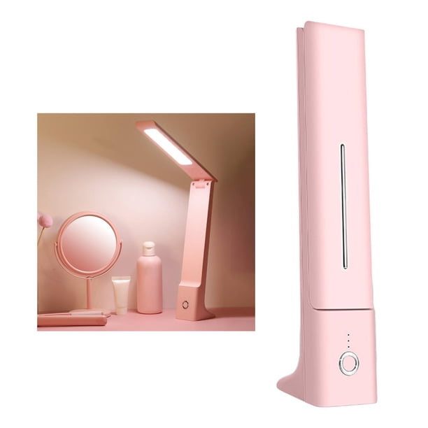Lámpara de escritorio LED Perfecl portátil moderna luz de lectura 3 niveles Enchufe rosa