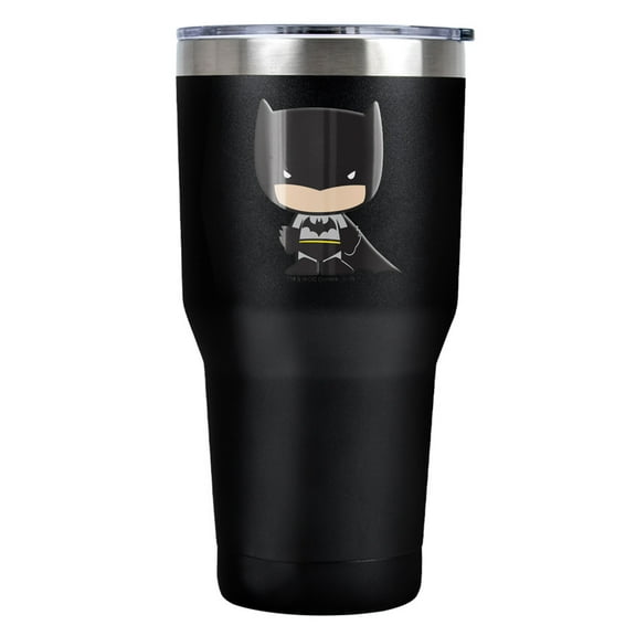 Batman Cute Chibi Character Pattern Stainless Steel Tumbler 30 oz Coffee Travel Cup, Vacuum Insulated & Double Wall with Leakproof Sliding Lid