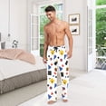 thumbnail image 6 of FORMRS Mens Pajama Pants with Pockets Sleepwear Lounge Bottoms Sizes S-2XL, Black Simple Shapes, 6 of 7