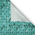 thumbnail image 3 of Ambesonne Abstract Kitchen Curtains, Royal Oriental Pattern Art, 55"x45", Teal Turquoise and Seafoam, 3 of 3