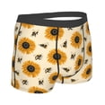 thumbnail image 2 of KLL Sunflowers And Bee Men's Cotton Boxer Briefs Underwear-Medium, 2 of 8