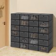 thumbnail image 5 of Shoe Boxes, 24 Pack Flip Top, Shoe Storage Box, Shoe Organizer, Large 13 x 9.05 x 5.5 Inch, Thickened PP, for Sneakers Heels Boots, 5 of 10