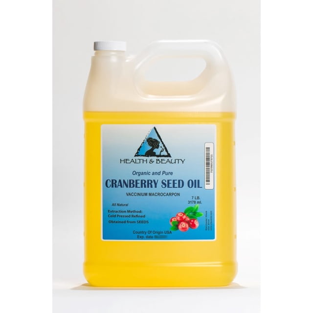 Huile de Pépins de Canneberge Raffinée Biologique Pressée à Froid premium Naturelle 100 % pure 7 lb