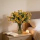thumbnail image 5 of Artificial Eucalyptu And Violet Plastic Flowers Outdoor Home And Garden Decorative Bouquets, 5 of 6