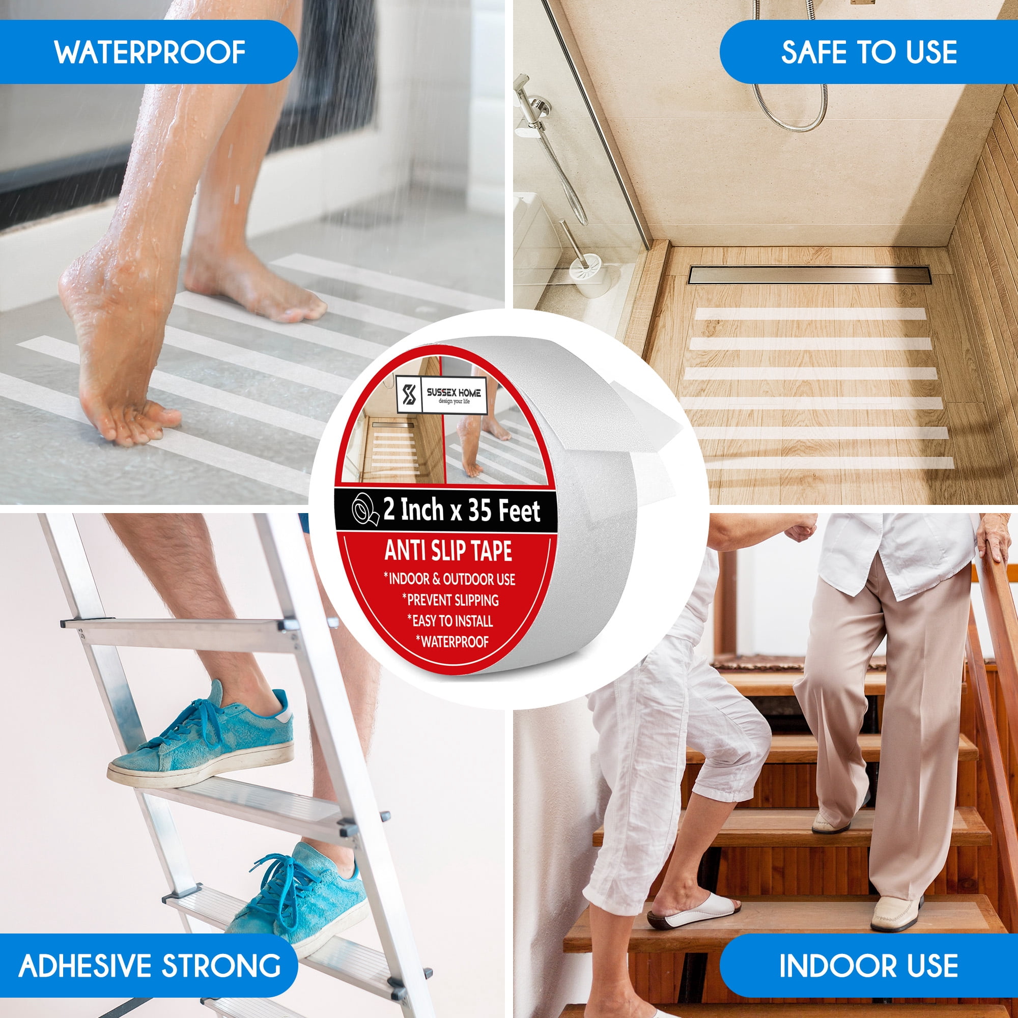 Sussexhome Waterproof Adhesive Tape, PVC Clear