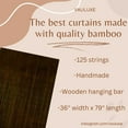 thumbnail image 2 of Vauluxe Vintage Solid Dark Brown Sheer Beaded Curtains, 36" x 79", 125 Strands, 2 of 10