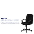 thumbnail image 2 of Mid-Back Black Fabric Executive Swivel Chair with Nylon Arms, 2 of 9