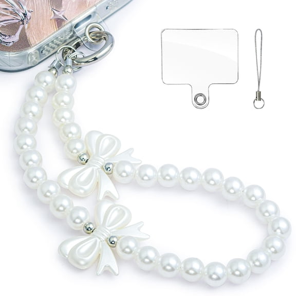 Phone Charm Wrist Strap with Tether Tab, Detachable Anti-Theft,Charms Strap,Phone Wristlet Strap Beaded Phone Lanyard Anti Theft with Tether Tab Women Aesthetic Phone Charms for Wallet Keychain.