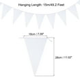 thumbnail image 2 of 1 Pcs 50 Feet Banderas de Triángulo Blancas para Colgar en Fiestas, Bodas, Decoraciones de Cumpleaños, 2 of 7