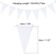 thumbnail image 2 of 1 Pcs 50 Feet Banderas de Triángulo Blancas para Colgar en Fiestas, Bodas, Decoraciones de Cumpleaños, 2 of 7