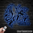 thumbnail image 5 of Craftnamesign Love Is In The Hair Metal Sign, Custom Barber Shop Name Sign, Hair Salon Sign, 5 of 5
