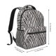 thumbnail image 2 of Easygdp Black White Stripes Mochila Ergonómica Versátil para Laptop - Múltiples Bolsillos, Correas Ajustables, Unisex para Escuela, Viajes y Actividades al Aire Libre-One Size, 2 of 5