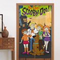 thumbnail image 1 of Cortina de puerta con dibujos animados de Scooby Doo, para dormitorio, cocina, cortinas opacas, cortinas de privacidad para puerta, decoración del hogar, 2 paneles, 34" x 56", 1 of 7