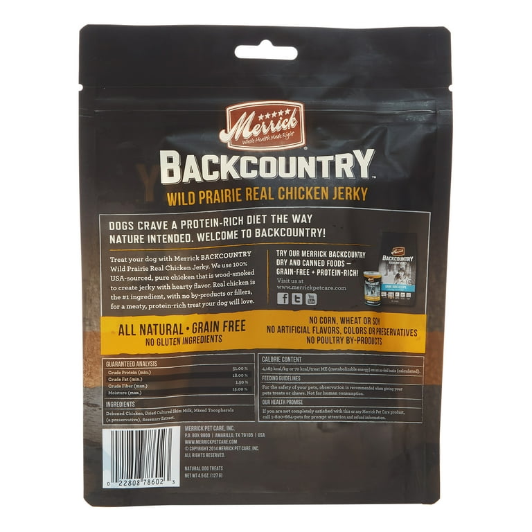 Merrick Backcountry Prairie Chicken Jerky Merrick Backcountry Prairie Chicken Jerky