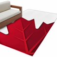 thumbnail image 2 of Canada Maple Leaf Washable Area Rugs 3'x5', Canada Day July 1st Low Pile Throw Living Room Rug Non-Slip Sturdy Edge Binding Carpet for Indoor Entryway Bedside Kitchen, 2 of 9