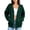 Green, variant on Domzest Womens Zip Up Hoodie Long Sleeve Oversized Zipper Hooded Sweatshirt Casual Solid Lightweight Fall Coat with Pockets Brown S