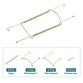 thumbnail image 3 of Uxcell 4 Pcs Soporte para Platos 8 x 2.8 pulgadas Soportes de Platos de Pared Invisibles en Zinc Dorado, 3 of 6