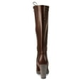 thumbnail image 4 of Ferwind Women's Lace-up Riding Boots High Chunky Heels Adult Brown  6, 4 of 5