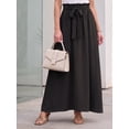 thumbnail image 4 of Cueply Skirts for Women Summer Long Maxi Skirt Elastic High Waist Tie Fashion Beach Dress with Pockets, 4 of 8
