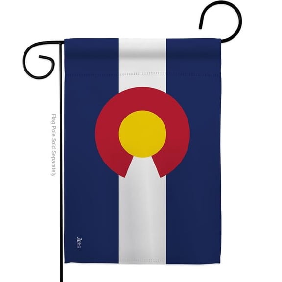 Americana Home & Garden G142506-BO 13 x 18.5 in. Colorado American State Garden Flag with Double-Sided Horizontal House Decoration Banner Yard Gift