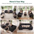 thumbnail image 5 of BEHOST 130" 8-Piece Modular Sectional Sofa, Boneless Cloud Couch with Extra Deep Seats, Washable Chenille Sofa Set for Living Room, Chenille Black, 5 of 8