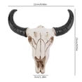 thumbnail image 2 of Yucurem Cow Skull Head Ornament Wall Hanging 3D Animal Statue for Home Decor (A), 2 of 10