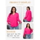 thumbnail image 4 of Blusa Eytino para mujer, talla grande, cuello en V, manga larga fruncida, 4 of 6