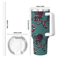 thumbnail image 4 of KLL Snake And Rose Print 40oz Stainless Steel Insulated Car Cup Coffee Mug with Spillproof Lid - Keep Your Drink Hot or Cold on the Go, 4 of 8
