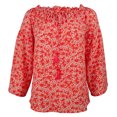 thumbnail image 2 of Women's Patterned Off-The-Shoulder Bell Sleeve Tassel Top W Small, 2 of 5