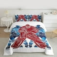 thumbnail image 2 of Homewish Ice Hockey Bedding Comforter Set,Hockey Sport Lovers Twin Comforter Sets,Red Blue White Bedding Set For Kids Boy,Microfiber Bedroom Decor Reversible,2-Piece, 2 of 8