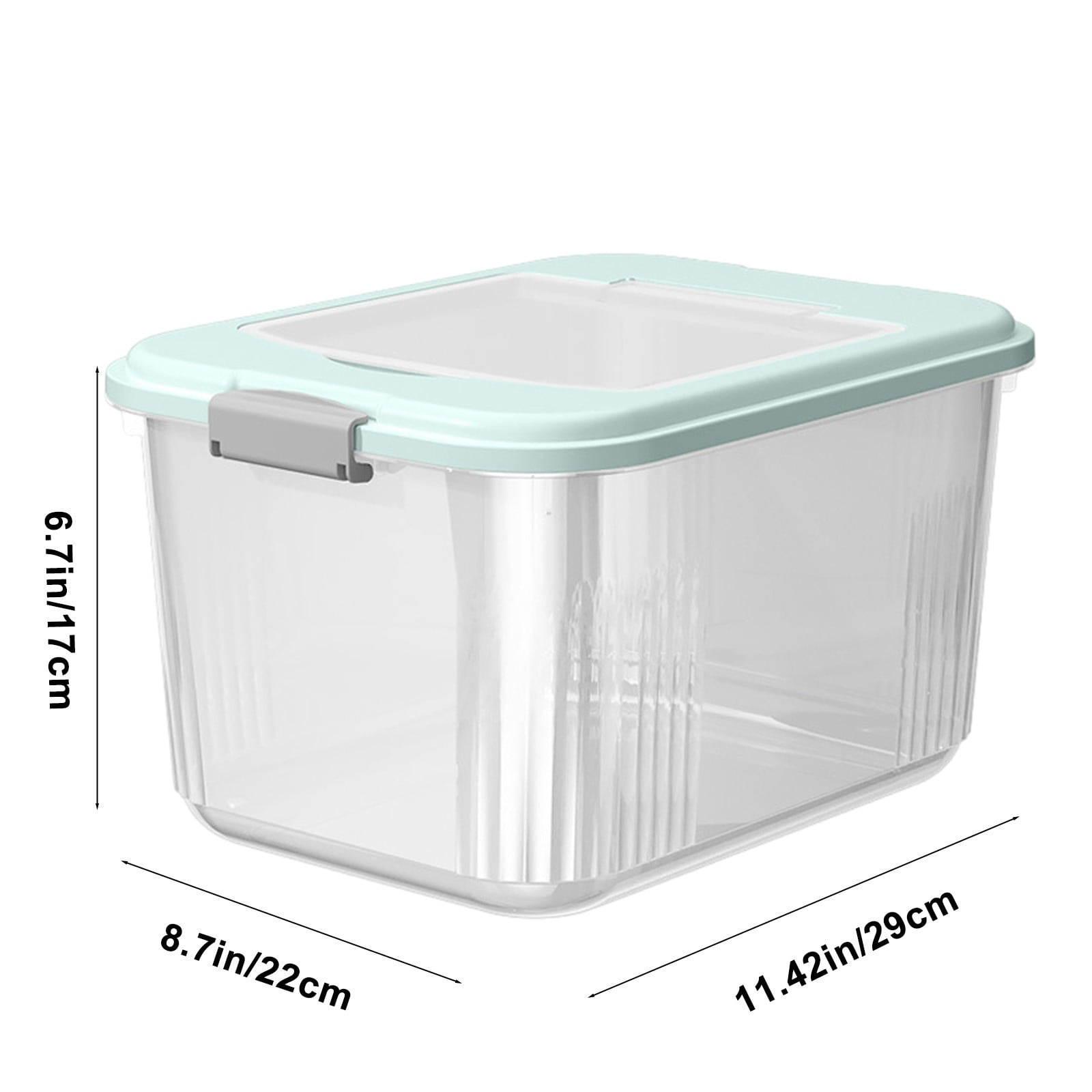 Extra Large Rice Container Airtight Food Storage Containers with Lids, 12X9X7 Inches Stackable Pantry Organizer for Flour, Sugar, Pasta, Coffee, Baking & Kitchen Counter Space Saving , Rice Bucket *1
