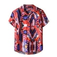 thumbnail image 2 of Palato Mens T Shirts,Men Hawaiian Short Sleeve Beach Shirt Printed Summer Casual Button Down Shirts, 2 of 9