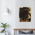 thumbnail image 4 of ARISTURING Boho African American Wall Art Black Girl Canvas Print Black Queen Poster African Minimalist Wall Art Black Girl Boho Art Paintings Black Woman Boho Wall Pictures for Bathroom  16x20 in, 4 of 5