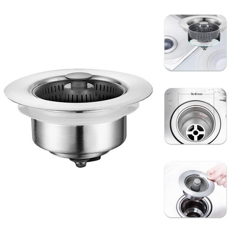 1pc Stainless Steel Bathtub Hair Catcher Stopper Shower Drain Hole