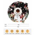 thumbnail image 6 of 13 Inch Round Placemats Set of 6, Black Christmas Non Slip Heat Insulation PP Table Mats, Red Snowman Xmas Tree Snowflake Winter Washable Place Mats for Kitchen Dining Party Table Decor, 6 of 7
