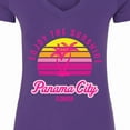 thumbnail image 4 of Inktastic Summer Enjoy the Sunshine Panama City Florida in Pink Women's V-Neck T-Shirt, 4 of 5