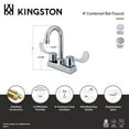 thumbnail image 4 of Kingston Brass KB451SN Vista Two-Handle 2-Hole Deck Mount Bar Faucet in Brushed Nickel, 4 of 5
