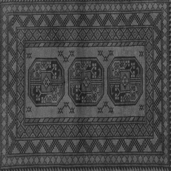 Ahgly Company Indoor Square Southwestern Gray Country Area Rugs, 7' Square