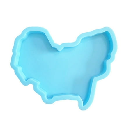 

Tea Tray Coaster Mold Africa Map Mat Silicone Epoxy Resin Coaster Mold Used to Make Artificial Agate Pieces Coasters