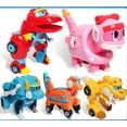 thumbnail image 2 of Figuras de acción de dinosaurio transformable Big Gogo ABS, coche o avión con sonido, REX/PING/TOMO, juguetes de dinosaurio transformable para niños, 2 of 5