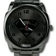 thumbnail image 4 of Superman by DC Comics Men's 25mm Gun Metal Superman Symbol Steel Alloy Wristwatch, Black, 4 of 5